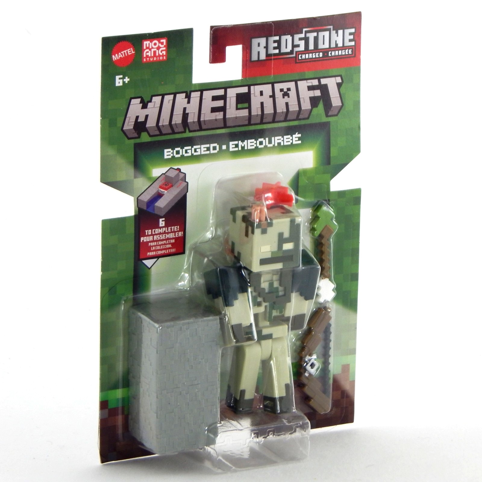 Minecraft Redstone Bogged Figure with Building Piece - image 2