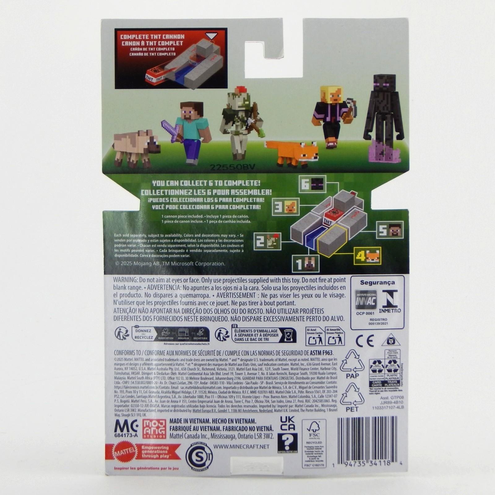 Minecraft Redstone Fox Figure with Building Piece - image 3
