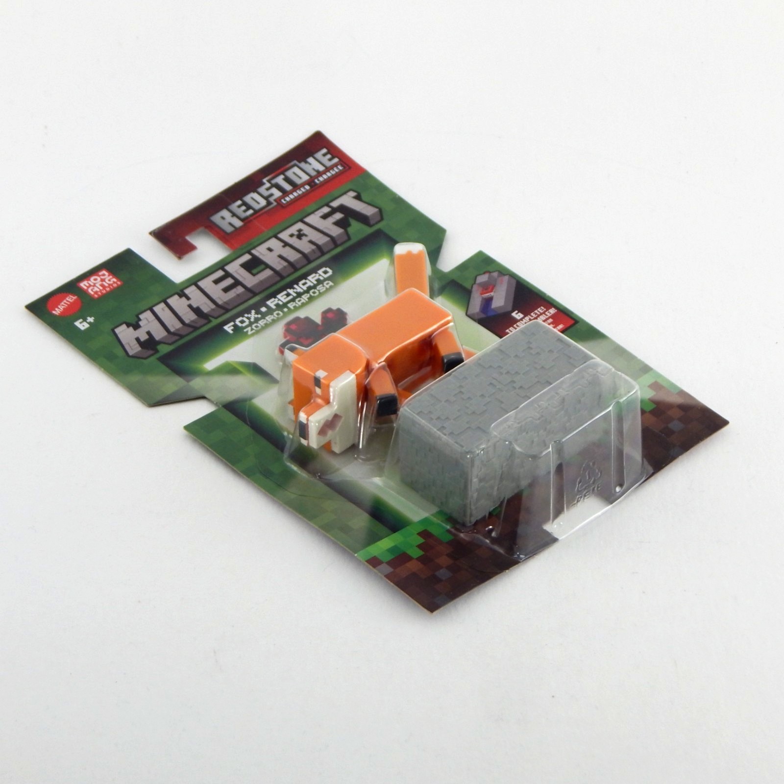Minecraft Redstone Fox Figure with Building Piece - image 4