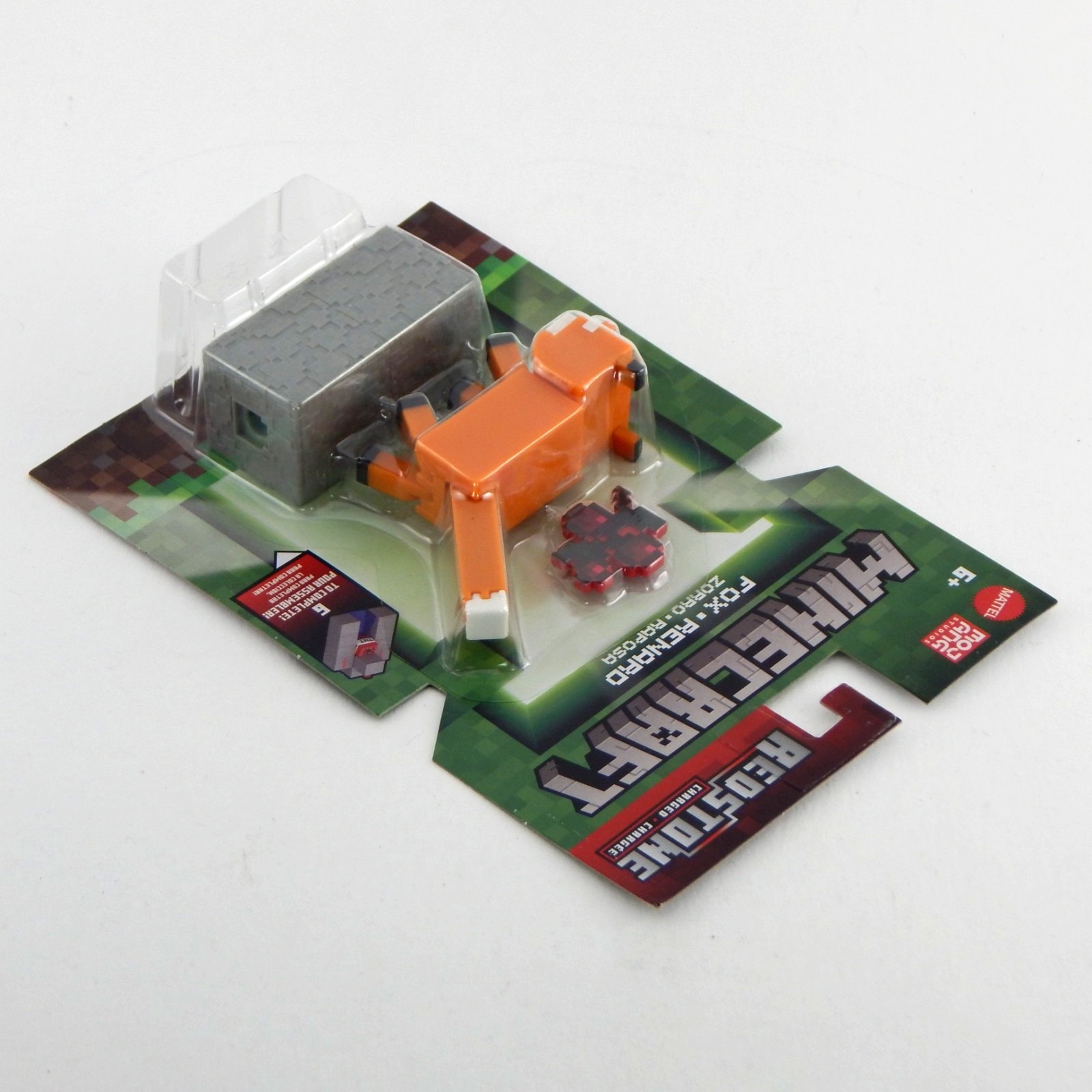 Minecraft Redstone Fox Figure with Building Piece - image 5