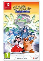 Colorful game cover featuring cartoon characters, including a girl in traditional attire, a raccoon, and a ghostly figure, with vibrant green and blue backgrounds.
