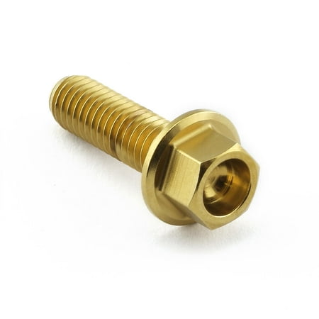 Gold stainless steel rear ABS sensor mount bolt with a hexagonal head and threaded shaft, designed for durability and performance.