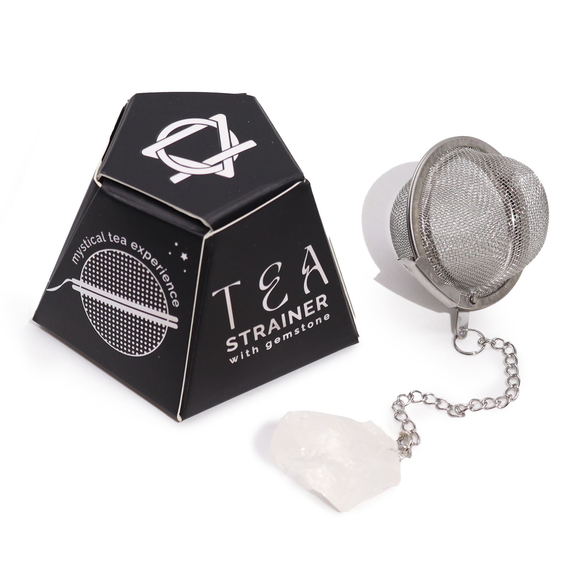 AW-Dropship Raw Crystal Gemstone Tea Strainer - Rock Quartz
