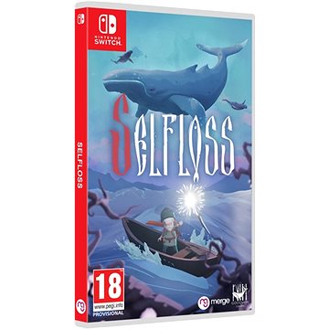 Selfloss for Nintendo Switch features a colorful cover with a small boat, a character, and a whale against a dreamy blue background, showcasing a whimsical art style.