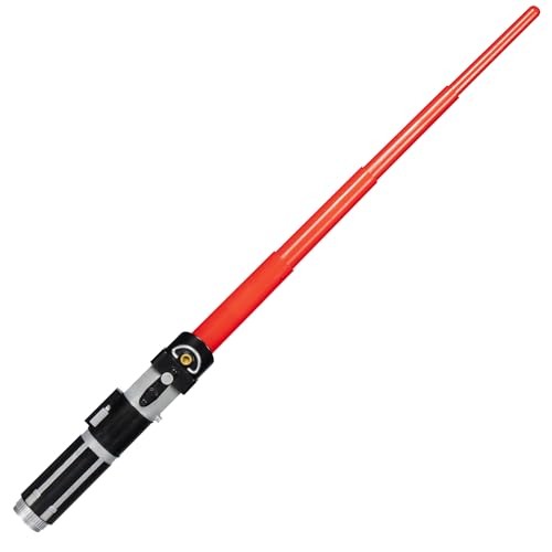 Non-electronic Darth Vader lightsaber featuring a bright red blade and a black hilt with silver accents, designed for Star Wars fans and collectors.