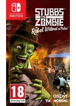 Cover art features a green zombie in a brown fedora, gripping a woman’s head, with a dark, urban background and the title "Stubbs the Zombie in Rebel Without a Pulse" prominently displayed.