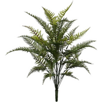 Fire retardant artificial fern foliage branch, 78cm tall, with lush green fronds and realistic texture.