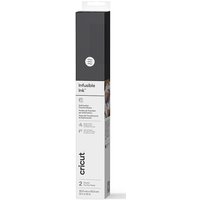 Cricut Infusible Ink transfer sheets in a tall rectangular black and white box with product details and logo.