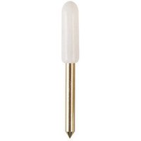 Gold Cricut Premium Fine-Point Blade with white protective cap, designed for precision cutting tasks.