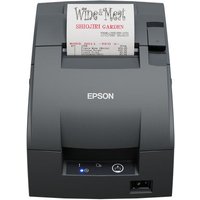 Black Epson TM-U220II dot matrix printer with receipt output and control buttons on the front panel.