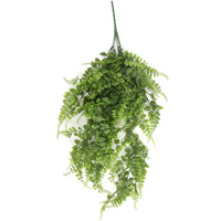 Hanging artificial green pothos plant 85cm, UV and fire resistant, with lush cascading leaves.