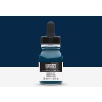 Liquitex Professional Acrylic Ink, 30ml bottle, Turquoise Deep, with black dropper cap and white label.