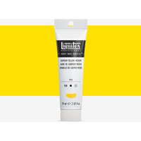 Liquitex Heavy Body Acrylic Paint tube, 59ml, in Cadmium Yellow Medium with black and white label.