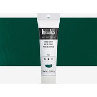 White tube of Liquitex Heavy Body Acrylic Paint, 59ml, labeled Cobalt Green, with a swatch of deep green color.