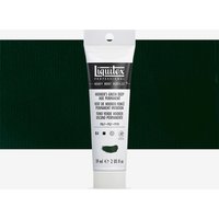 White tube of Liquitex Heavy Body Acrylic Paint, 59ml, labeled Hooker's Green Deep with dark green swatch above.