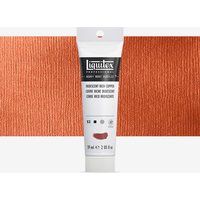 Liquitex Heavy Body Acrylic Paint tube, 59ml, iridescent rich copper color with black and white label.
