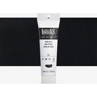 Liquitex Heavy Body Acrylic Paint 59ml tube, black label with white text, Ivory Black color swatch displayed.