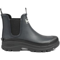 Black Barbour Nimbus Ankle Wellington Boots with elastic side panels, pull tabs, and rugged sole.