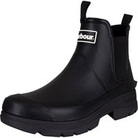 Black Barbour Nimbus Wellington Boots with ankle height, pull tabs, elastic side panels, and rugged sole.