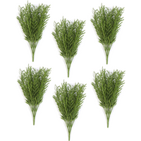 Pack of 6 fire-resistant artificial grass stems, 40cm tall, with dense green foliage.