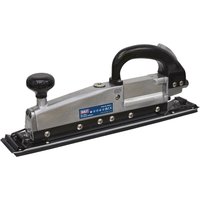 Sealey SA32 Twin Piston Air Sander with silver body, black handle, and rectangular sanding pad.