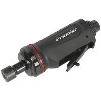 Black Sealey air die grinder with red accents, ergonomic grip, and side lever for control.