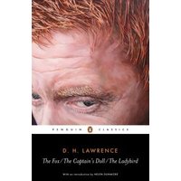 Book cover of "The Fox" by D.H. Lawrence, featuring a close-up of a man's face with red hair and Penguin Classics branding.