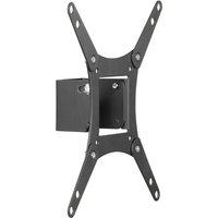 Black Vivanco BTI 6020 TV wall mount with adjustable arms and VESA compatibility for 43-inch screens.