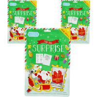 Wholesale Christmas Fun Bag Surprise with festive design, featuring Santa, gifts, and colorful holiday graphics.