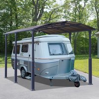 12' x 16' Palram Canopia Arcadia Alpine 5000 Grey Metal Carport (3.59m x 5.02m) - image 2