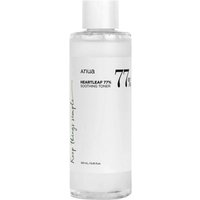 Clear bottle of Anua Heartleaf 77% Soothing Toner with white label and black text, 250 ml size.