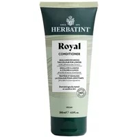 Herbatint Royal Conditioner 200ml tube, green cap, cream label with black text, botanical design.