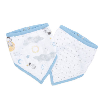 Aden + Anais Aden + Anais™ Essentials Baumwoll-Musselin-Bandana-Lätzchen Space Explorers 2er Pack