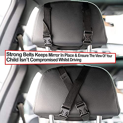 Baby Car Mirror for Back Seat Safest Newborn Essentials with Rear View, Shatterproof, Adjustable to See Rear Facing for Infants, Kids and Pets - image 5
