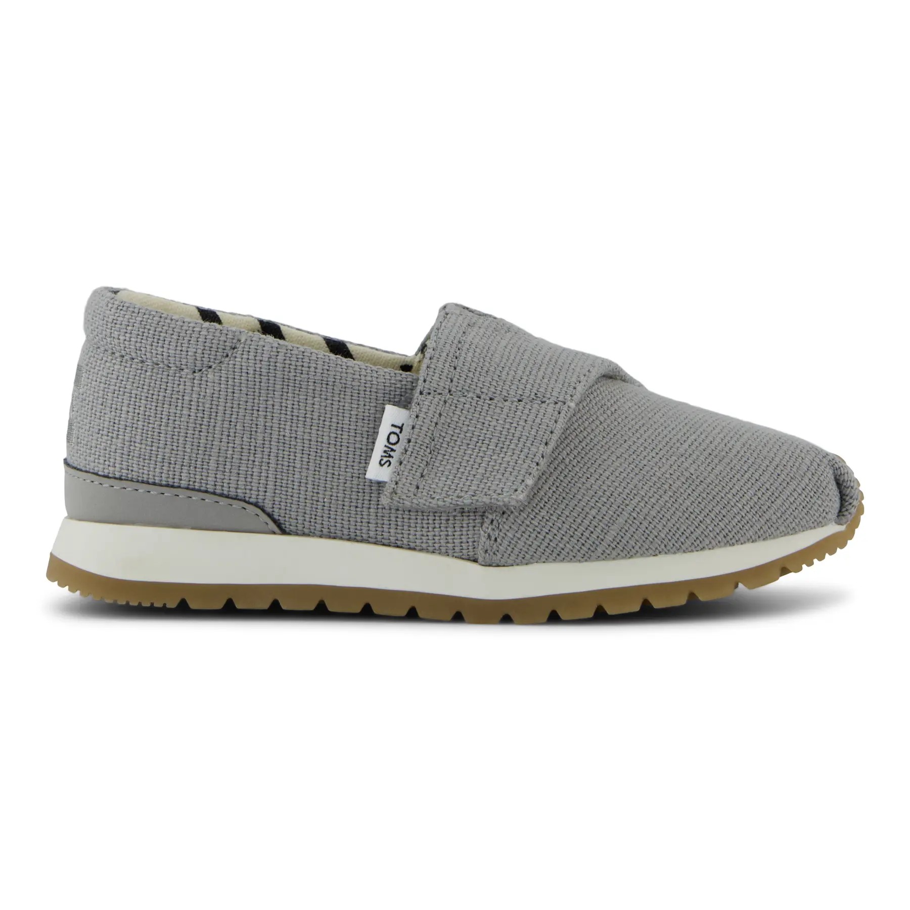 TOMS Resident Plus Toddler Sneaker Drizzle Grey Heritage Canvas