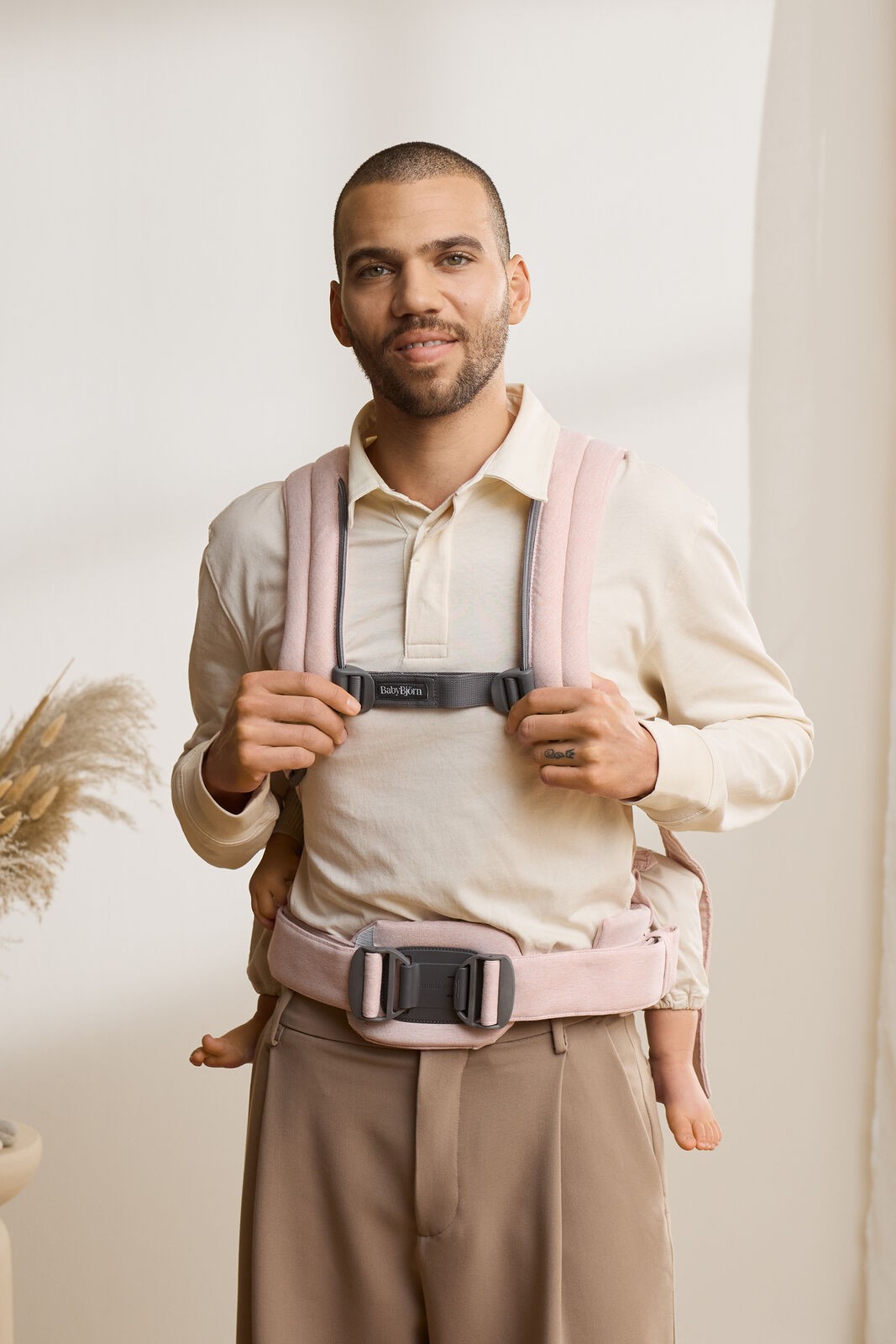 BabyBjörn Harmony Woven Baby Carrier - Mélange Pink (2025) - image 2