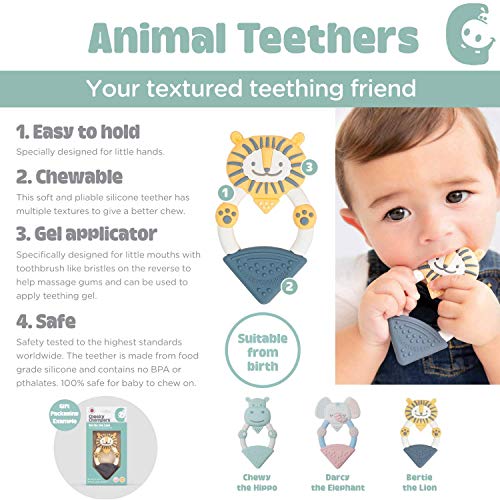 Cheeky Chompers Bertie the Lion Textured Baby Teether - image 5