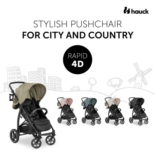 Hauck Rapid 4D Stroller - Beige** - image 5