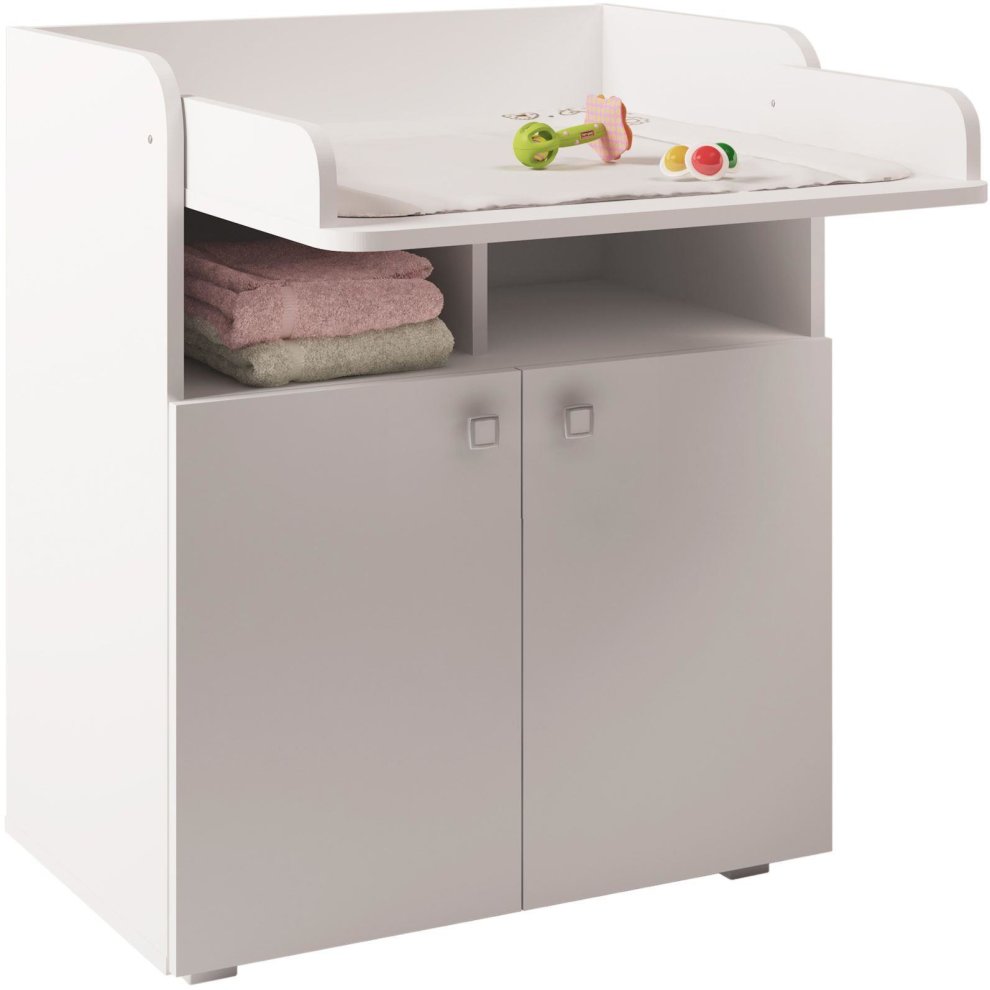 Kidsaw Baby Changing Board Cupboard with Storage - White - image 3