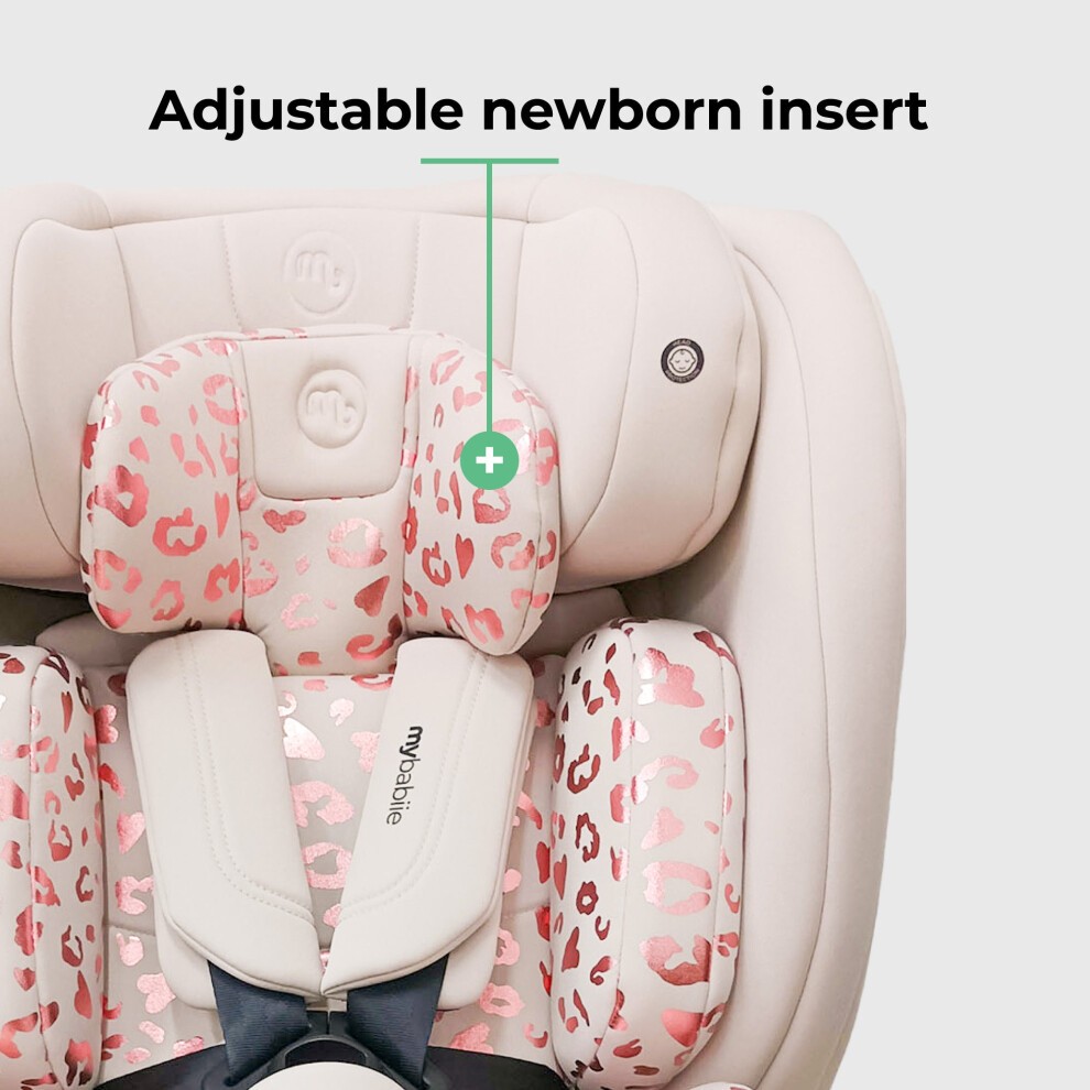 My Babiie MBCS100 2-in-1 Convertible R129 Group 0+/1/2/3 Car Seat - Pink Leopard (MBCS100PI) - image 4