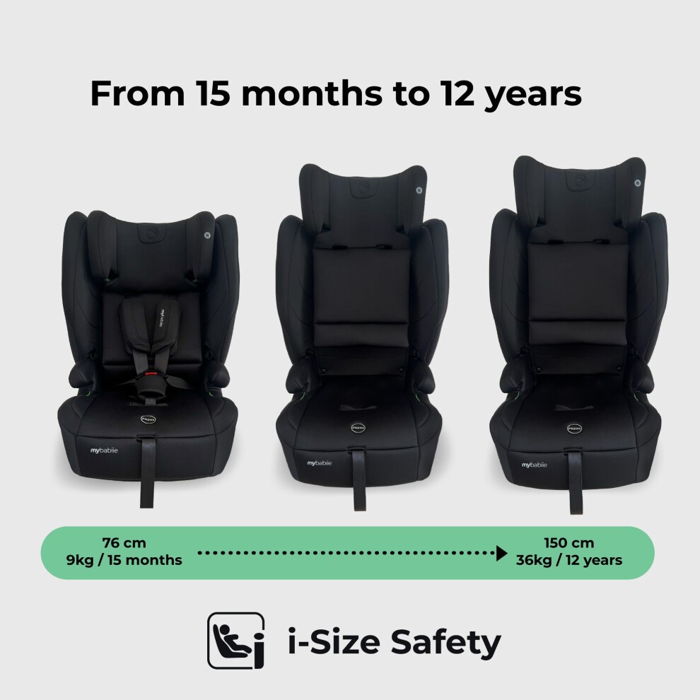 My Babiie MBCS80 Foldable Toddler to Booster R129 Car Seat - Black - image 3