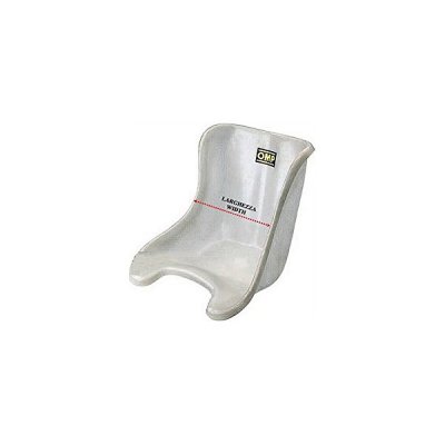 Clear flat-based kart seat by OMP, featuring a sleek design with a width of 30cm, made from durable material, ideal for kart racing applications.