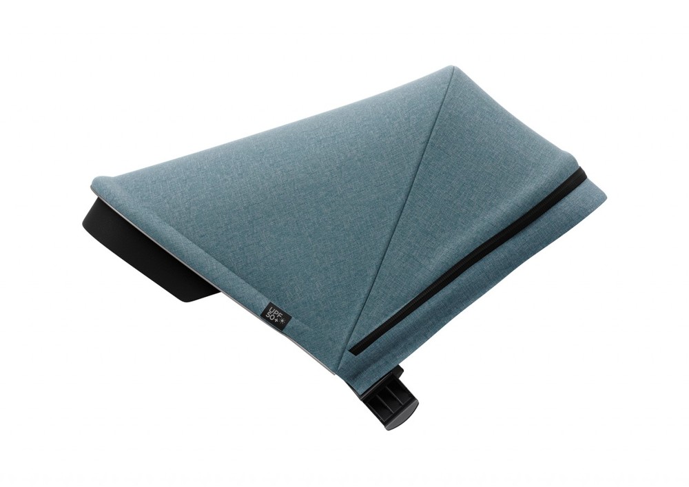 Teal melange Thule Spring Canopy made of durable fabric, featuring a sleek design with a black trim and adjustable attachment for easy installation.