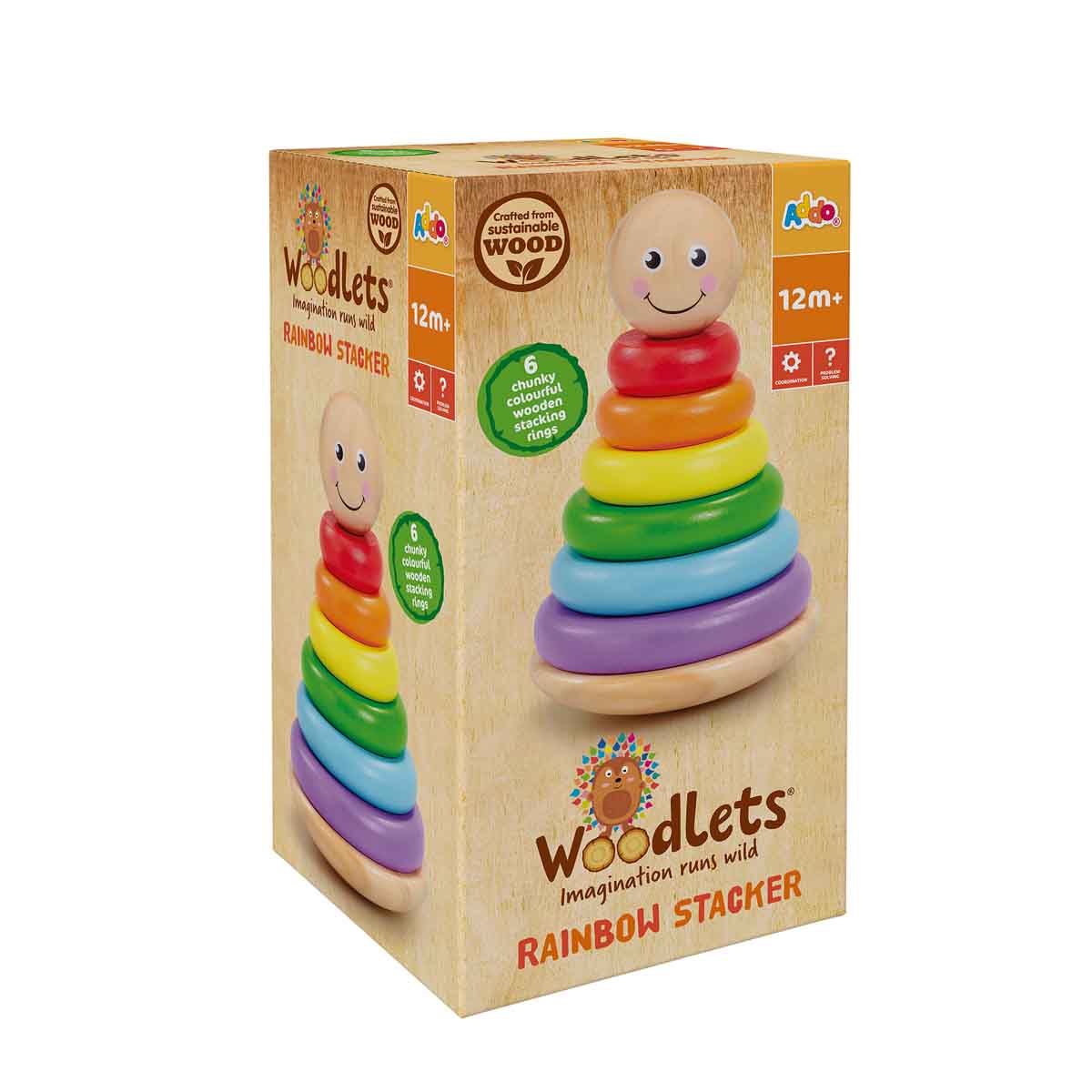 Woodlets Rainbow Stacker Toy - image 2