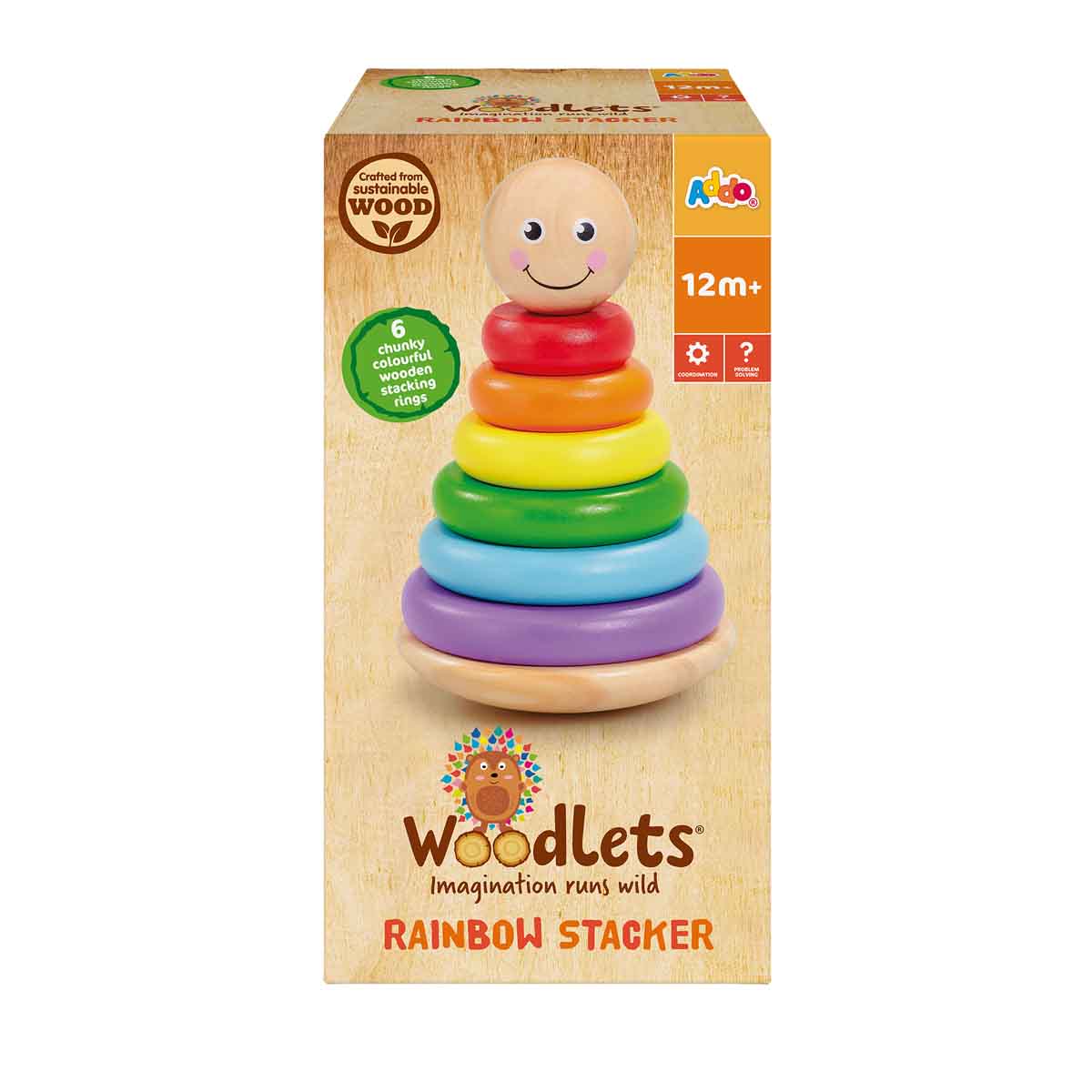 Woodlets Rainbow Stacker Toy - image 3