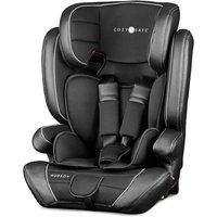 Black Cozy 'N Safe Hudson child car seat with padded headrest, harness, and white stitching details.