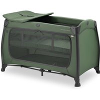 Dark green Hauck Play N Relax Center with mesh sides and a removable changing pad.