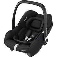 Black Maxi Cosi Cabriofix i-Size car seat with padded headrest and adjustable harness.