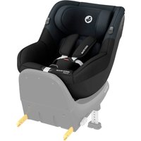 Maxi Cosi Pearl S car seat in tonal black with padded headrest, harness, and side impact protection.
