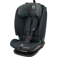 Maxi Cosi Titan Seat Plus i-Size in Authentic Graphite, dark gray with padded headrest and adjustable harness.